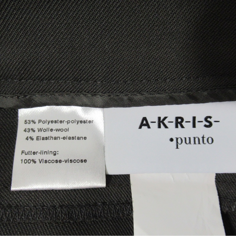Akris Punto Olive Green Wool Blend Francoise Trousers Size 8 NWT - Picture 7 of 17